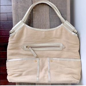 Canvas and Gold Tote